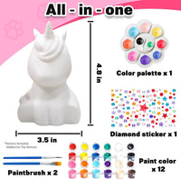 FUNZBO 4.3in Paint Your Own Dinosaur Lamp Kit - Unicorn - image 2