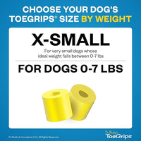 Dr Buzby's XSmall ToeGrips for Dogs - Instant Traction on Wood/Hardwood Floors - Anti Slip Relief - Grippers for Senior Dogs - Stop Sliding Instantly - Rubber Nails for Paws - 1 Pack (20 Grips)