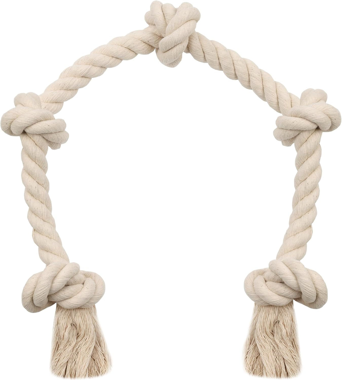 Barida Natural White Cotton Tough Dog Rope Toy for Medium & Large - Large (36.00")