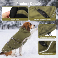 Dog Winter Jacket, Dog Windproof Reflective Jacket for Golden Retriever – Essentials for Dogs - ArmyGreen / XXX-Large - image 3