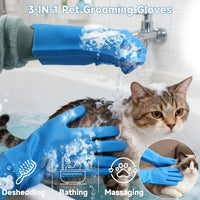 2PCS Dog Washing Gloves and Dog Bath Brush - image 2