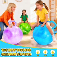 Bounce Balls with Handles for Kids - 3P 22inch Hopper Balls - image 3