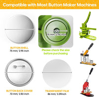 300 Pcs 58mm/2.28 inch Button Maker Supplies - 75mm/3 inch - Button Supplies Button Parts - image 2