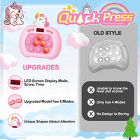 Pop Game, Light Up Fidget Toy for Kids & Adults - Pink Unicorn - image 4