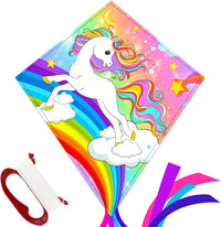 TOY Life Unicorn Kite for Kids - Rainbow Unicorn kite
