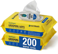 earthbath Oatmeal & Aloe Grooming Wipes - Fragrance Free / 100 Count (Pack of 2)