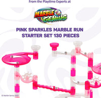 Marble Genius Marble Run Starter Set STEM Toy for Kids Ages 4-12 – Fun for Kids & Family - Pink Sparkle - image 2