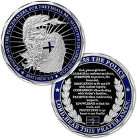 Saint Michael Law Enforcement Challenge Coin God Bless The Police