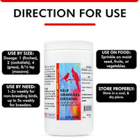 Morning Bird Kelp Granules 16 Oz – Iodine Supplement for Birds – Supports Feather Growth, Molting & Metabolism – Rich in Amino Acids, Trace Minerals & Natural Vitamins – Clean Nutrition for All Birds