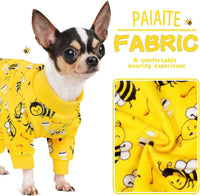 Dog Pajamas Onesie: Comfortable Four-Legged Apparel for Small - Purple Cute Little Bee / 3XL-(38~54lb) | Chest(~30") - image 4