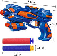 Pokonboy foam dart blaster 2 pack in orange and blue with 60 soft foam darts and wristbands - view 4
