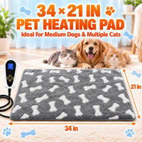 Large Dog Heating Pad 34×21in Obtained MET&UL Dual Certification-Gray – Essentials for Dogs - Gray / 34x21 in - image 2