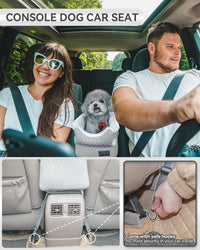 PETSFIT Center Console Dog Car Seat with Adjustable Seat-Rail Anchor - Silver Grey / Small - image 2