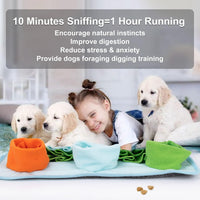 Snuffle Mat for Dog Puzzle Toys Interactive Pet Food Mat Cat Feeding - Coffee Green - image 2