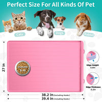 Dog Mat for Food and Water - Pink / 39.4"L x 27"W - image 2
