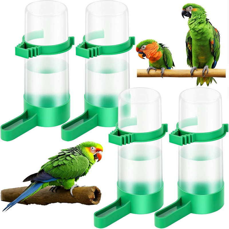 Lamoutor 4Pcs Bird Water Feeder Plastic Drinker Feeder Water Clip