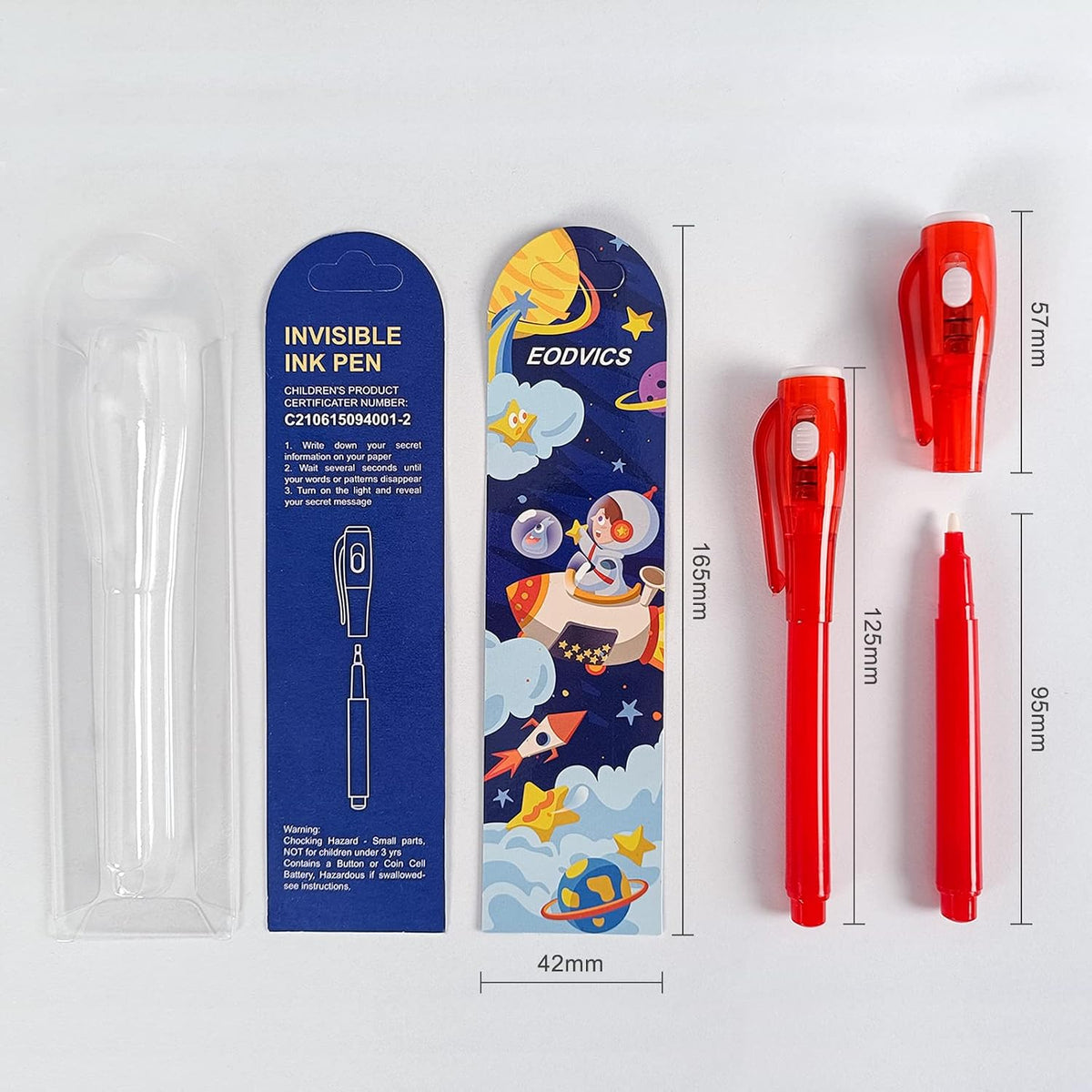 EODVICS 7 Pack Invisible Ink Spy Pen with UV Light Party Favors - 28 pcs - image 3