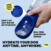 MalsiPree Dog Water Bottle Dispenser, Leak-Proof - Navy Blue / 12oz - Standard - image 2