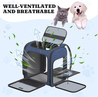 Pawtners Dog Backpack Carrier Dog Carrier with Anti-Scratch Mesh with Great Ventilation, Large Pet Carrier Backpack for Small Dogs & Large Cats, Foldable Designed Pet Backpack Perfect for Travel