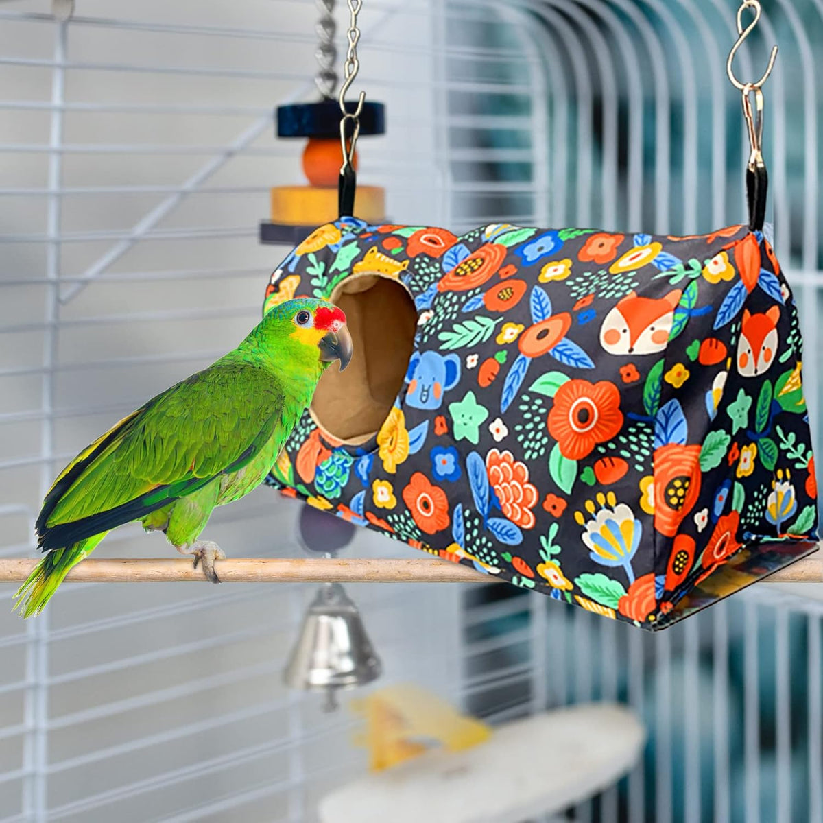 Bird Warm Bed Sleeping Nest House Snuggle Hanging Hut Hammock - L - image 3