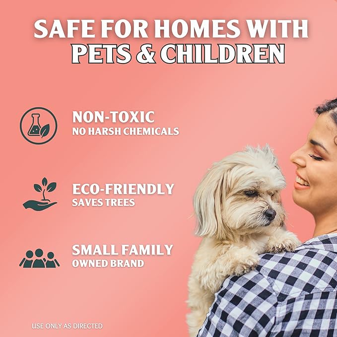 Sprinkle & Sweep Pet Accident Cleanup for all Hard Surface - Non Toxic Quick Pet Mess Cleaner & Odor Remover for Urine, Poop, Vomit, Diarrhea & Potty Training 4 Pack (15oz Each)