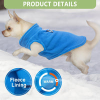 2 Pieces Fleece Dog Sweater Vest Winter Warm Dog Clothes for Small - blue,green / X-Large(19-26lbs) - image 3