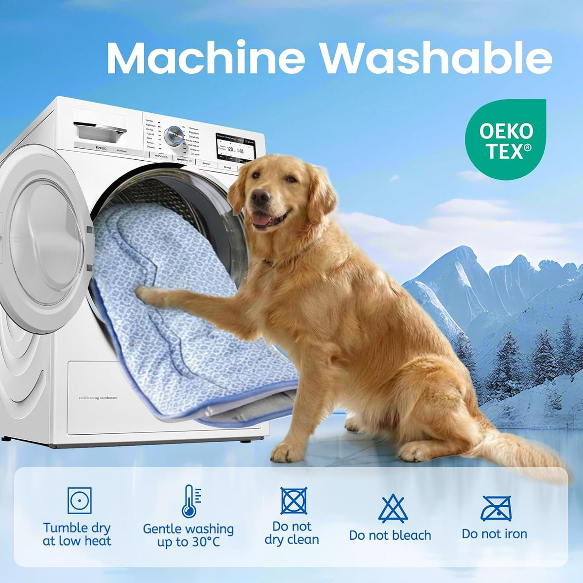Dog Cooling Mat, Thick Cooling Mat for Extra Large Dogs with PCM & Thermochromic Tech, Dual-Sided - Large - image 3