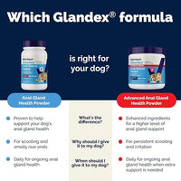 Glandex Dog Fiber Supplement Powder for Anal Glands with Pumpkin, Digestive Enzymes & Probiotics - (Regular or Advanced Strength) - Boot The Scoot (4.25 oz, Advanced Strength Duck & Bacon)