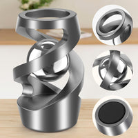 DOLASEV kinetic spinning desk toy in CNC machined metal, rose gold - view 15