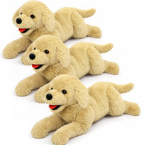 LotFancy Dog Stuffed Animals Plush - Gold Retriever Plush Toys / 21 inch (Pack of 3)