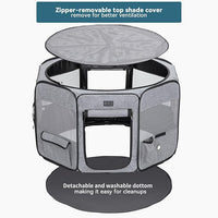 Petsfit Portable Dog Playpen for for Large Dogs/Cat/Rabbit/Chick, with Water Bottle Holder and Carrying Case, for Travel/Indoor/Outdoor Use, Large (45.5"x45.5"x28.5")