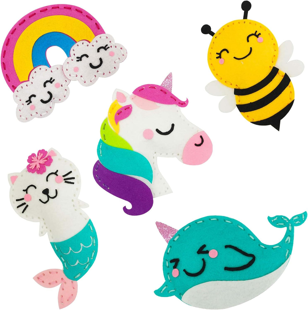 Cymbana Kids Sewing Kit, DIY Felt Plush Animals Unicorn Sewing Kit for Kids – Fun for Kids & Family - Unicorn