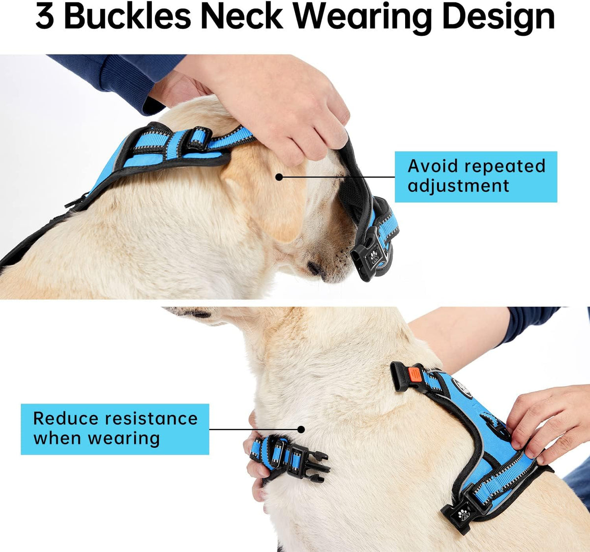IVY&LANE No Pull Dog Harness for Medium Dogs - Blue / Medium - image 4
