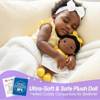 OUOZZZ Soft Baby Doll 12.6" Yellow Bee Dress Snuggle Buddy Doll – Fun for Kids & Family - D-nevaeh02 - image 3