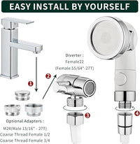 ZCONIEY Sink Faucet Sprayer Attachment, Shower Head Attaches To Tub Faucet, Dog Bathing Hose Shower Set for Laundry Bathroom Kitchen