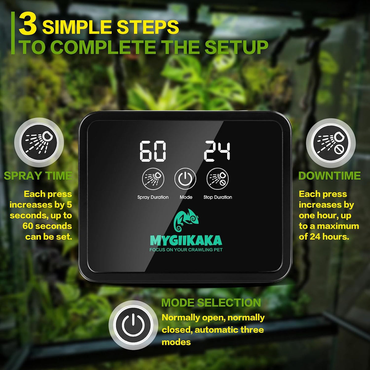 MYGIIKAKA Automatic Reptile Misting System - Touch Version - Upgraded - image 3