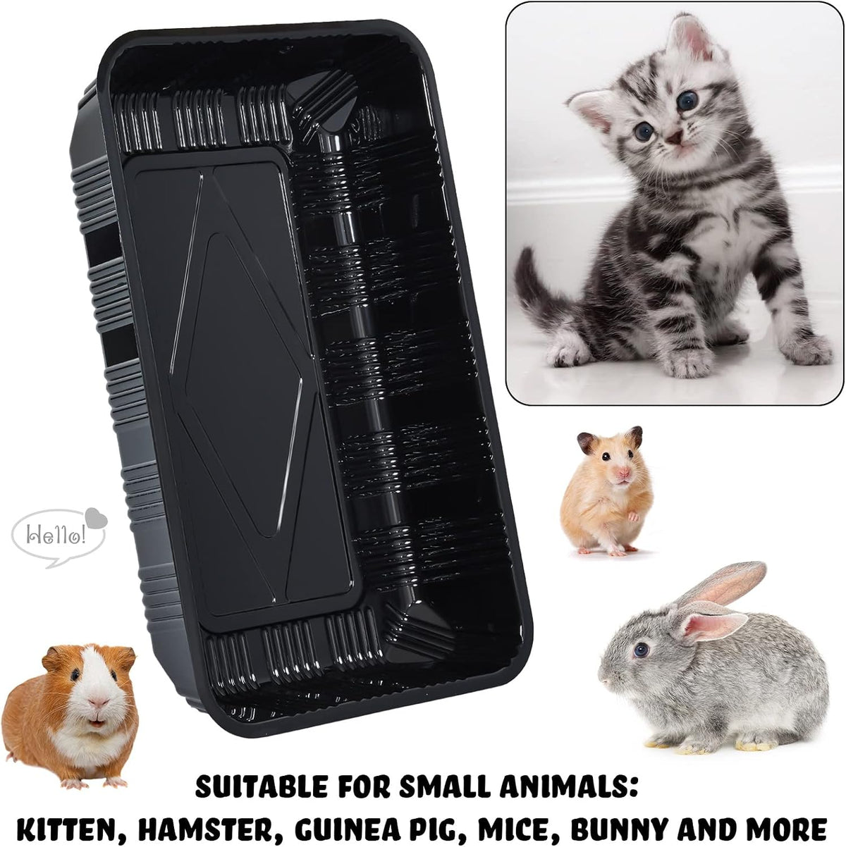 Tessco for you 30 Pack Disposable Litter Boxes for Cats - Black - image 2