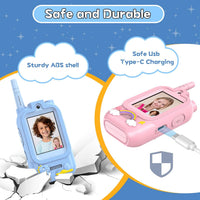 Video Walkie Talkies for Kids - Dark Pink+Dark Blue - image 4