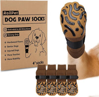 Double Sides Non-Slip Dog Socks to Prevent Licking Paws - Strong Traction for Paw Protector, Senior Dogs, Hardwood Floors, Dog Booties with Grippers - X-Large