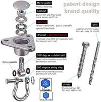 9M stainless steel swing hanger with 360 degree thrust bearing swivel hook, 1500 lb rated - view 4