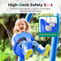DECORLIFE Toddler Swing, Baby Swing Outdoor - Blue - 1 Pack - image 2
