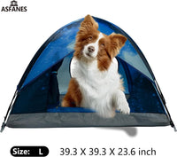 ASFANES Foldable Pet Tent for Medium Dogs & Cats - Navy Blue / L - image 2
