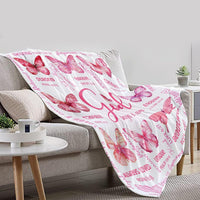 Cat Throw Blanket with Bible Verse, Thoughtful Christian Gifts - Butterfly Bible Verse / 60"x80" - image 4