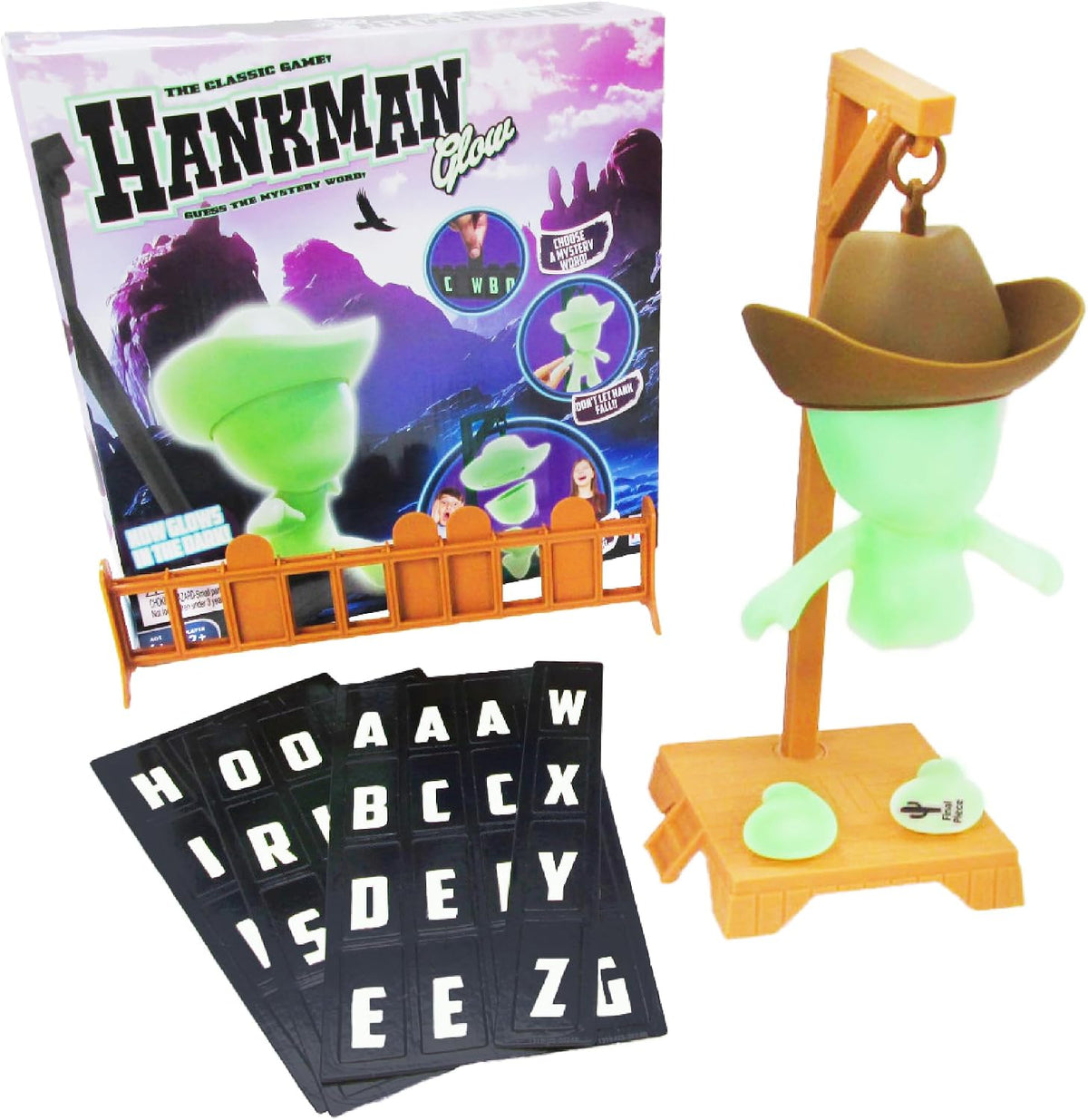 Fotorama Hankman Glow Magnetic Hangman Word Guessing Game – Fun for Kids & Family