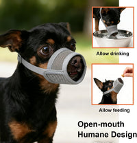 Dog Muzzle for Small Medium Large Dogs Soft Air Mesh Muzzles – Essentials for Dogs - Grey / M (Snout 7¼"-8") - image 2