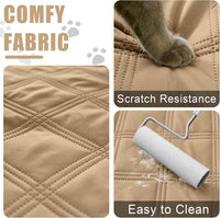 Smiry Waterproof Dog Bed Cover - Camel/Beige / Lattice / 40x70 - image 4