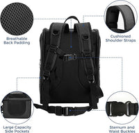 Apollo Walker Dog & Cat Carrier Backpack for 4-15lb Pets - Ventilated Safe Design with Padded Back Support, Breathable Mesh Pet Backpack for Hiking, Travel, Outdoor (Black)