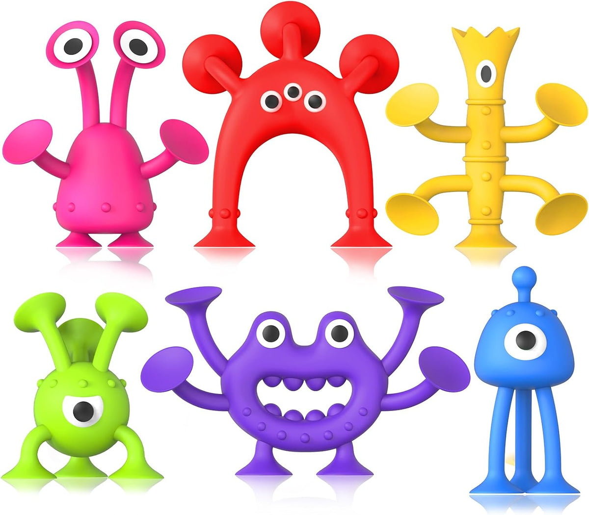 Bath Toys Kids Suction Toy: No Hole Bath Toy for Boys Girls – Fun for Kids & Family - Alien / 6 PCS