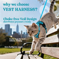 rabbitgoo Cat Harness and Leash Set, Escape Proof Vest - Xs / Teal - image 2