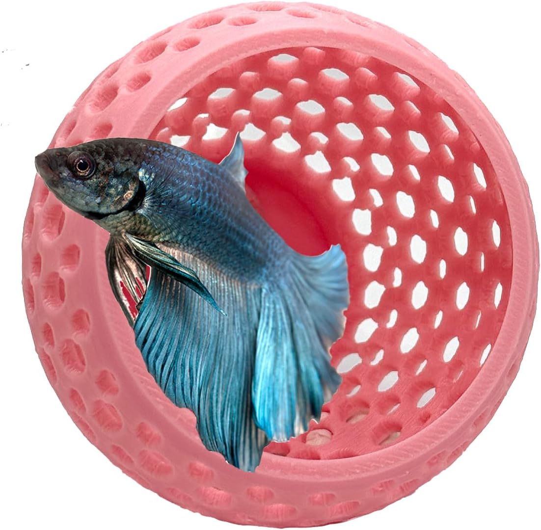 CTWPets Betta Bulb Hide 2.0, Betta Bed & Aquarium Cave - Bubblegum Pink